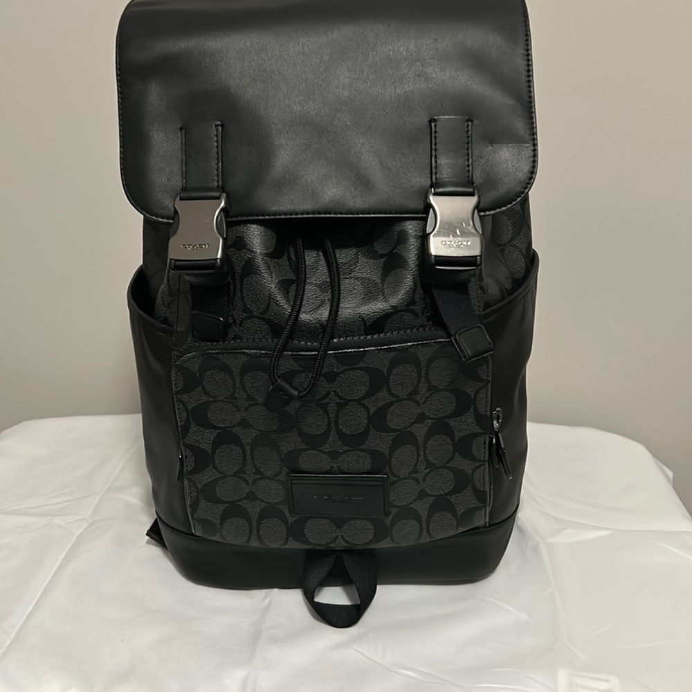 Preloved Men’s Coach Track Backpack in Signature Canvas